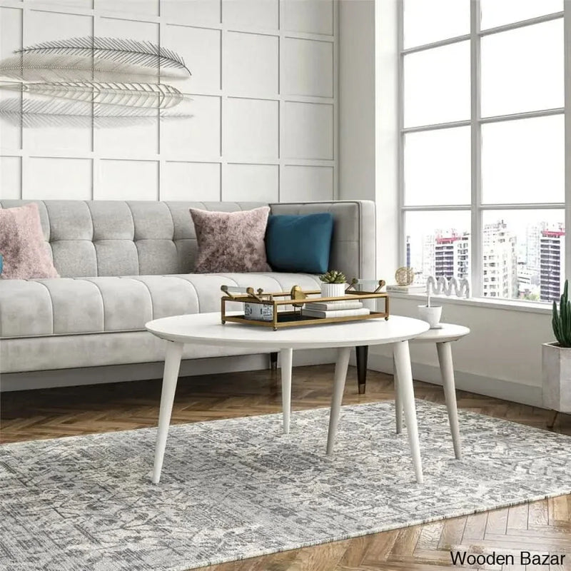 Carnegie 2 Piece Coffee & Nesting Table Set - Craft Decor