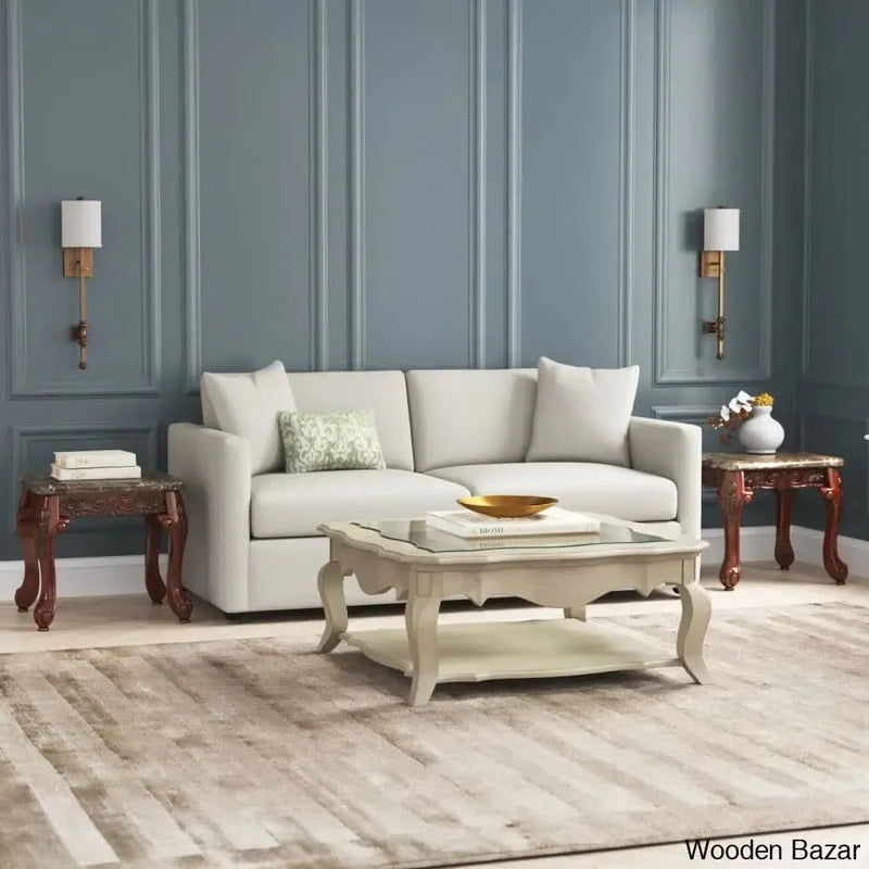 Casheln Glass Top Coffee and center Table