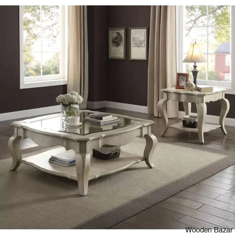 Casheln Glass Top Coffee and center Table