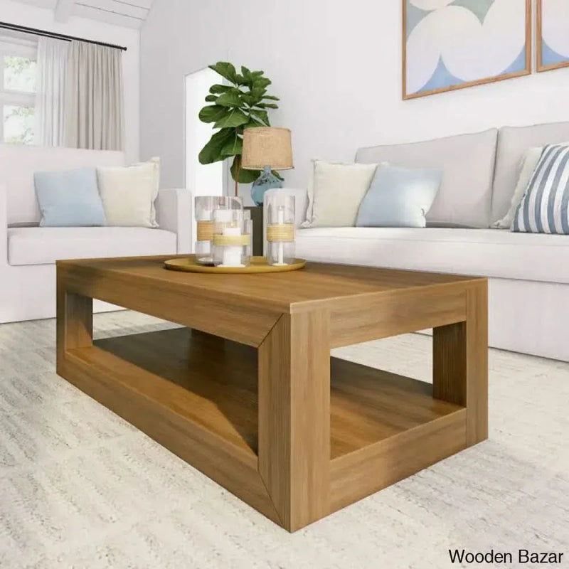 Casmeyl Premium Materials Floor Shelf 40.75" Coffee and center Table with Storage