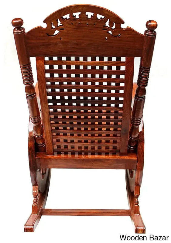 Chekare Dhizaini Solid Sheesham Wood Grandpa Rocking chair