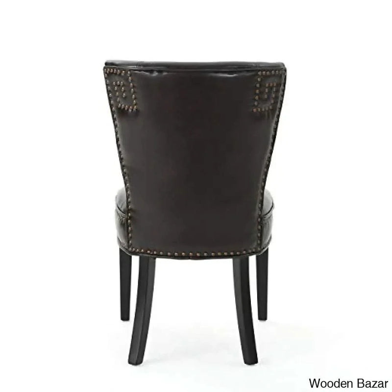 Christopher Knight Home Jackie Leather Accent Dining Chair, Brown
