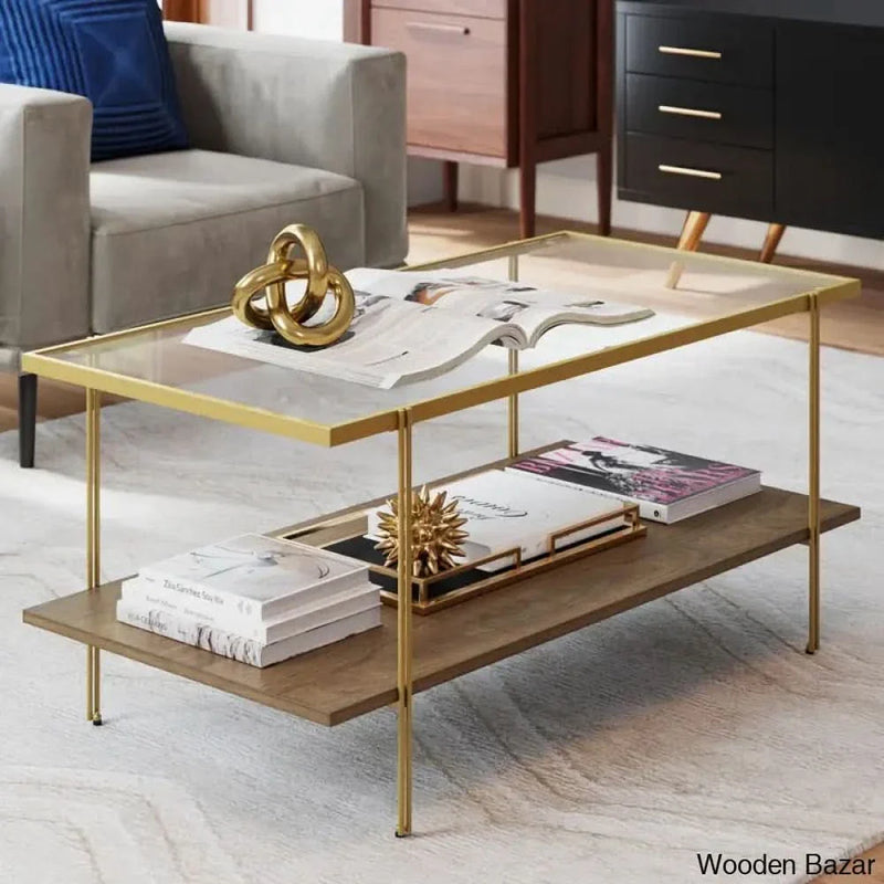 Cicelian Glass Top Coffee and center Table
