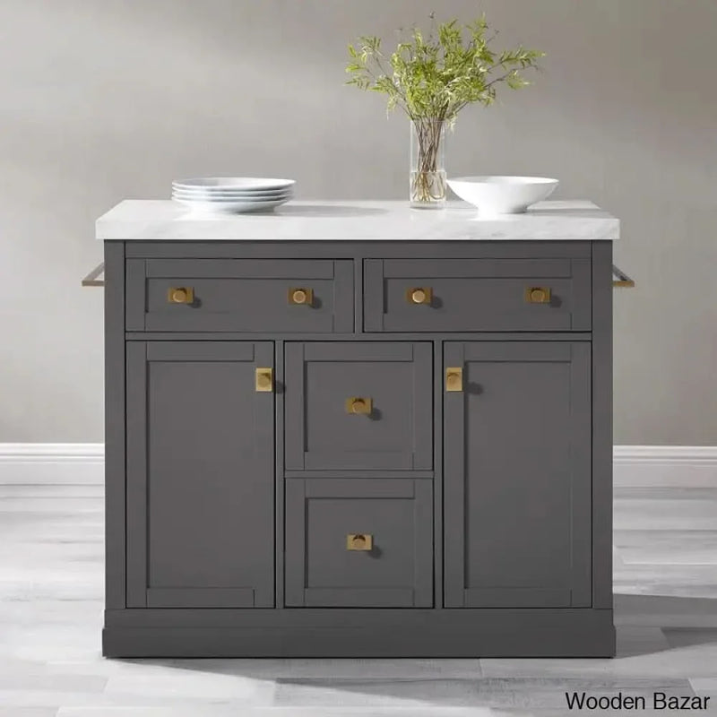 Claire Wood Kitchen Island Kitchen trolley cart cabinet kitchen island with storage