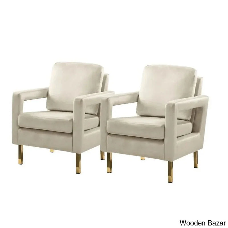 Clayne 26'' Wide Velvet Armchair (Set of 2)