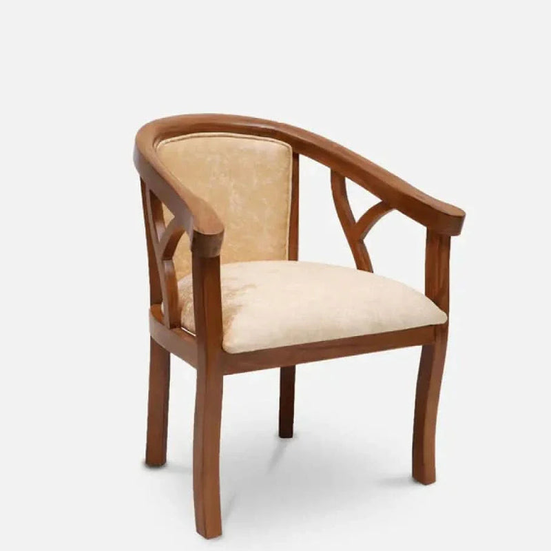 Comfy Arm Chair in Teak Gold Finish (Set of 2 )