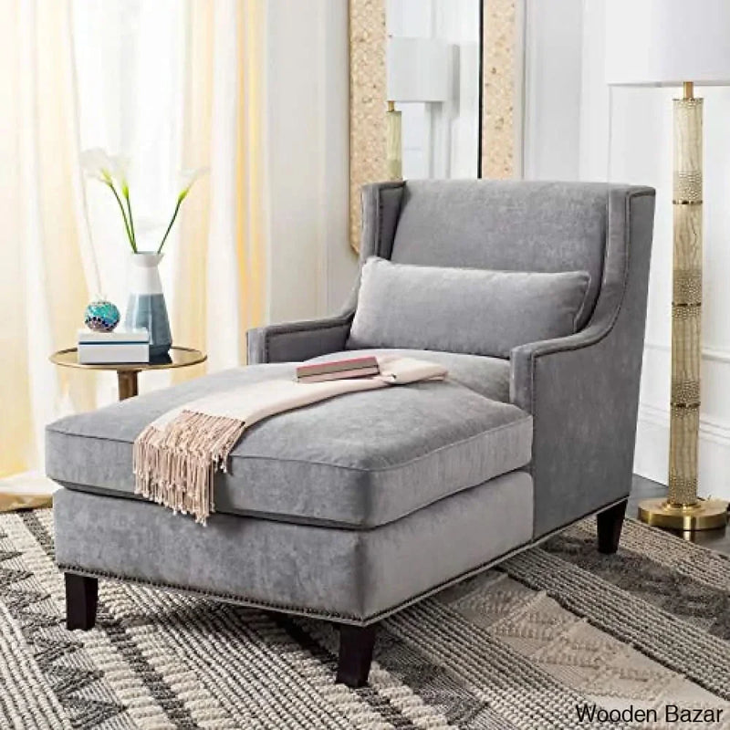 Couture Collection Vitali Studded Chaise  Studded lounge Sofa Chair Only with extremely well fabric.