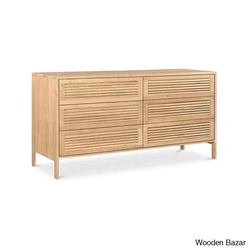Crafted Comfort Teeda 6-Drawer Chest Spacious, Elegant Storage with Timeless Design