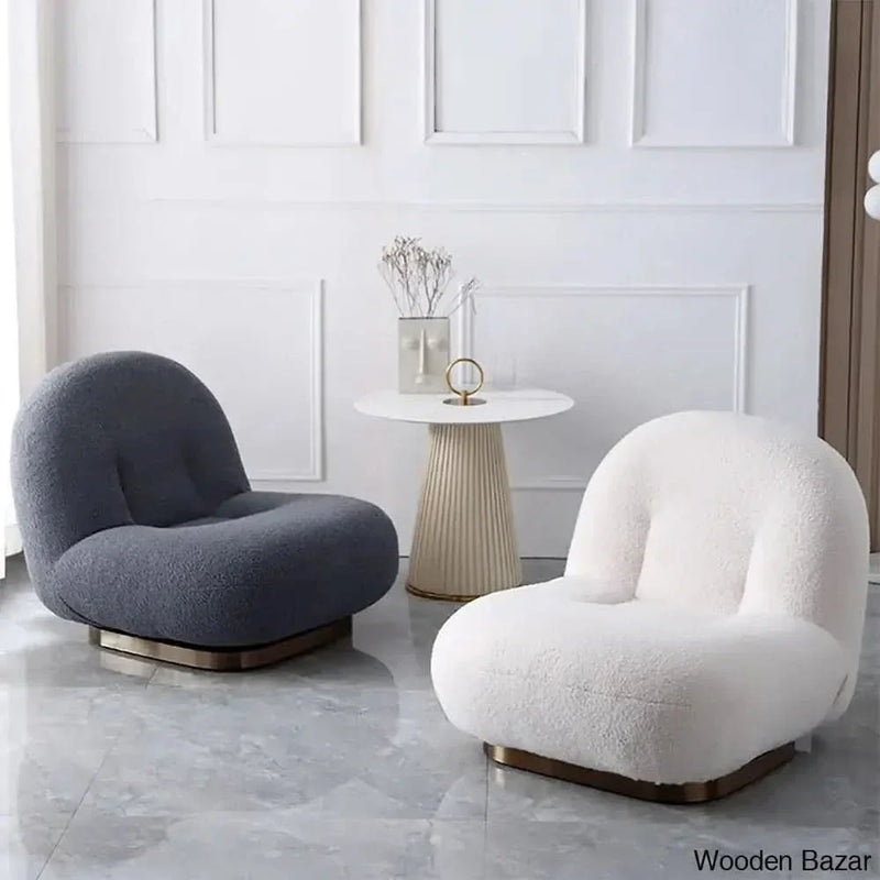 Dark Gray Boucle Floor Sofa Lounge Chair Soft Cushion Single Sleeper