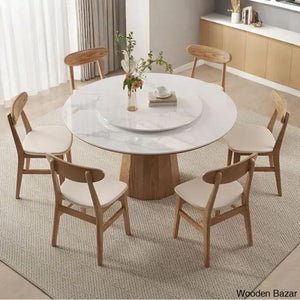 Darnell Luxury 4/6/8 Seater Pedestal Dining Set - Craft Decor 29.5’’H X 59.1’’L 59.1’’W / 6