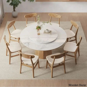 Darnell Luxury 4/6/8 Seater Pedestal Dining Set - Craft Decor 29.5’’H X 59.1’’L 59.1’’W / 8
