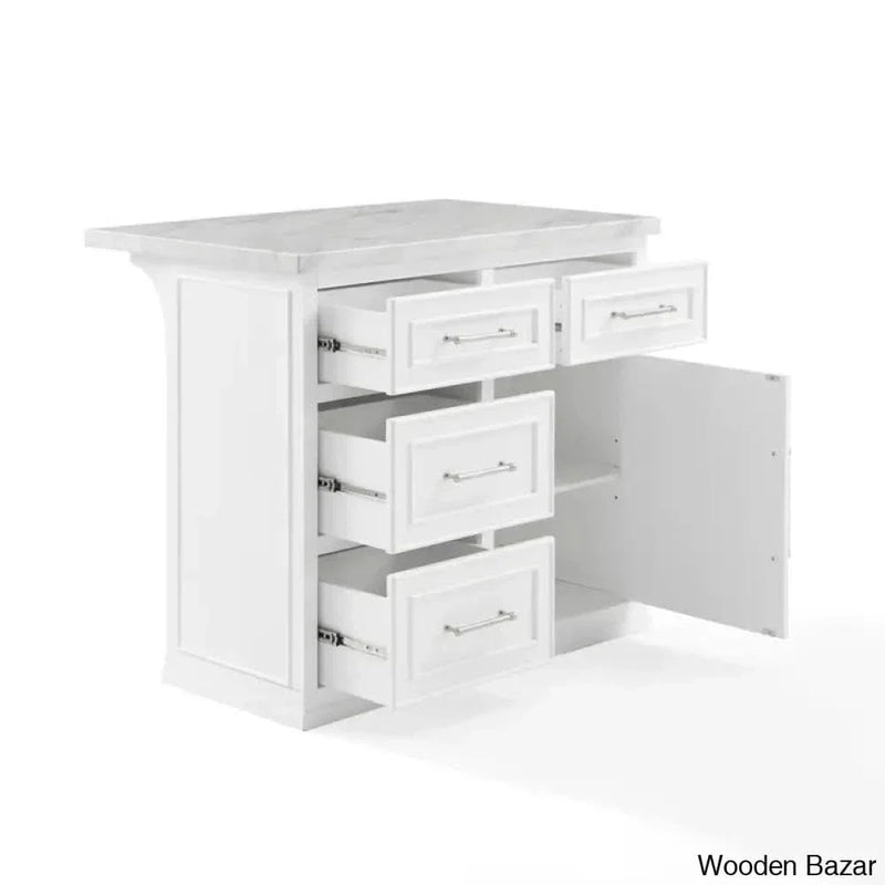Deauntre Wood Kitchen Island Kitchen trolley cart cabinet kitchen island with storage