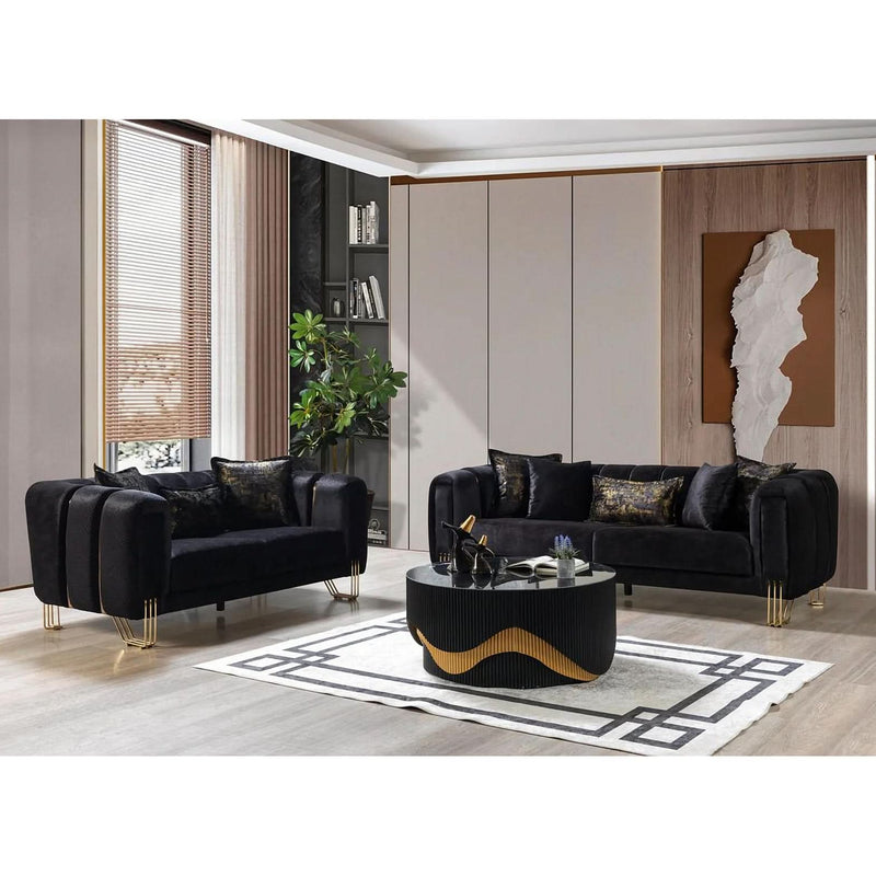 Falettiz 3 - Piece Velvet Living Room Set Luxury Sofa Set