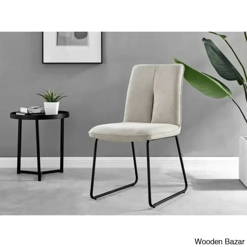 Devunte Luxury Fabric Upholstered Dining Chairs Contemporary Design (Set of 2) - Craft Decor