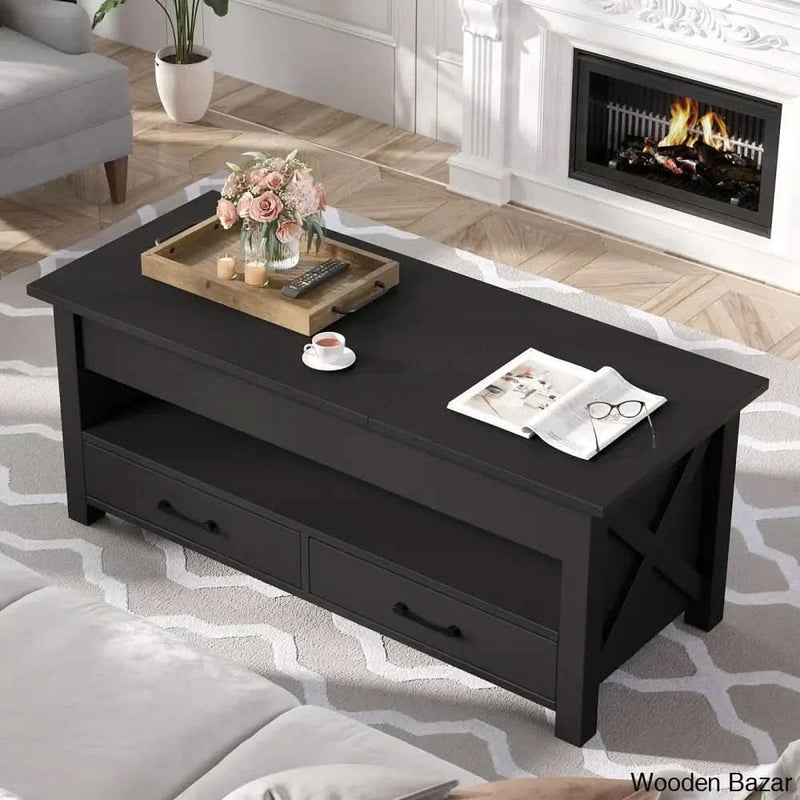 Dexityn Top Lift Coffee and center Table with 2 Drawers for Storage Space