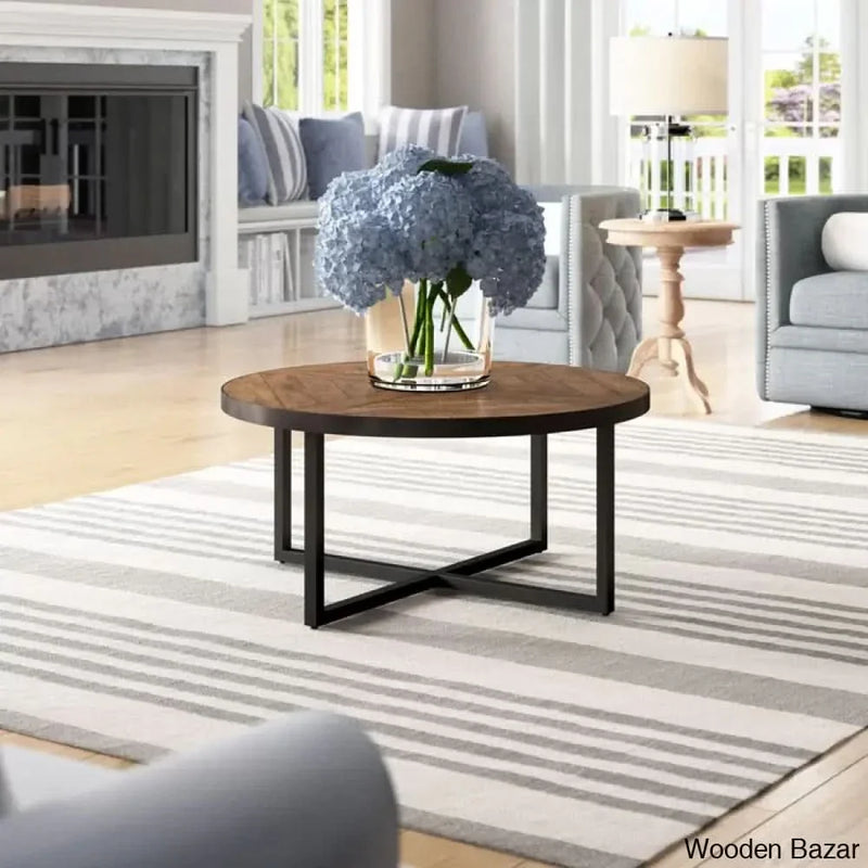 Dillwyn Solid Wood Top Coffee and Center Table