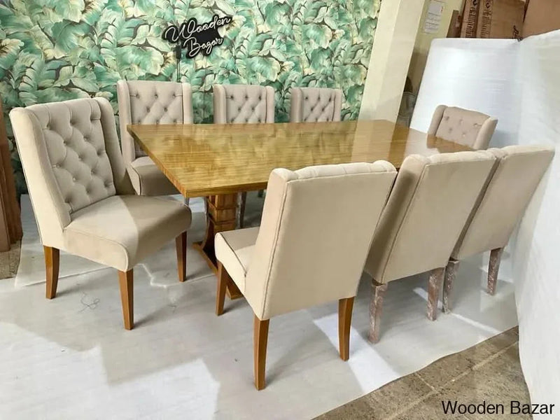 Dions Wooden 8 Seater Dining Table Set Check all factory pics
