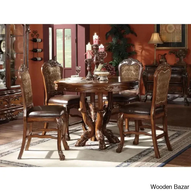 Donald Royal 4 Seater Dining Table Set For Large Luxury Homes