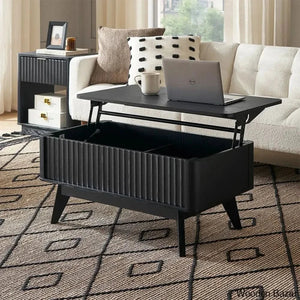 Dorcus Modern Coffee Table And Center Table - Craft Decor Black Oak