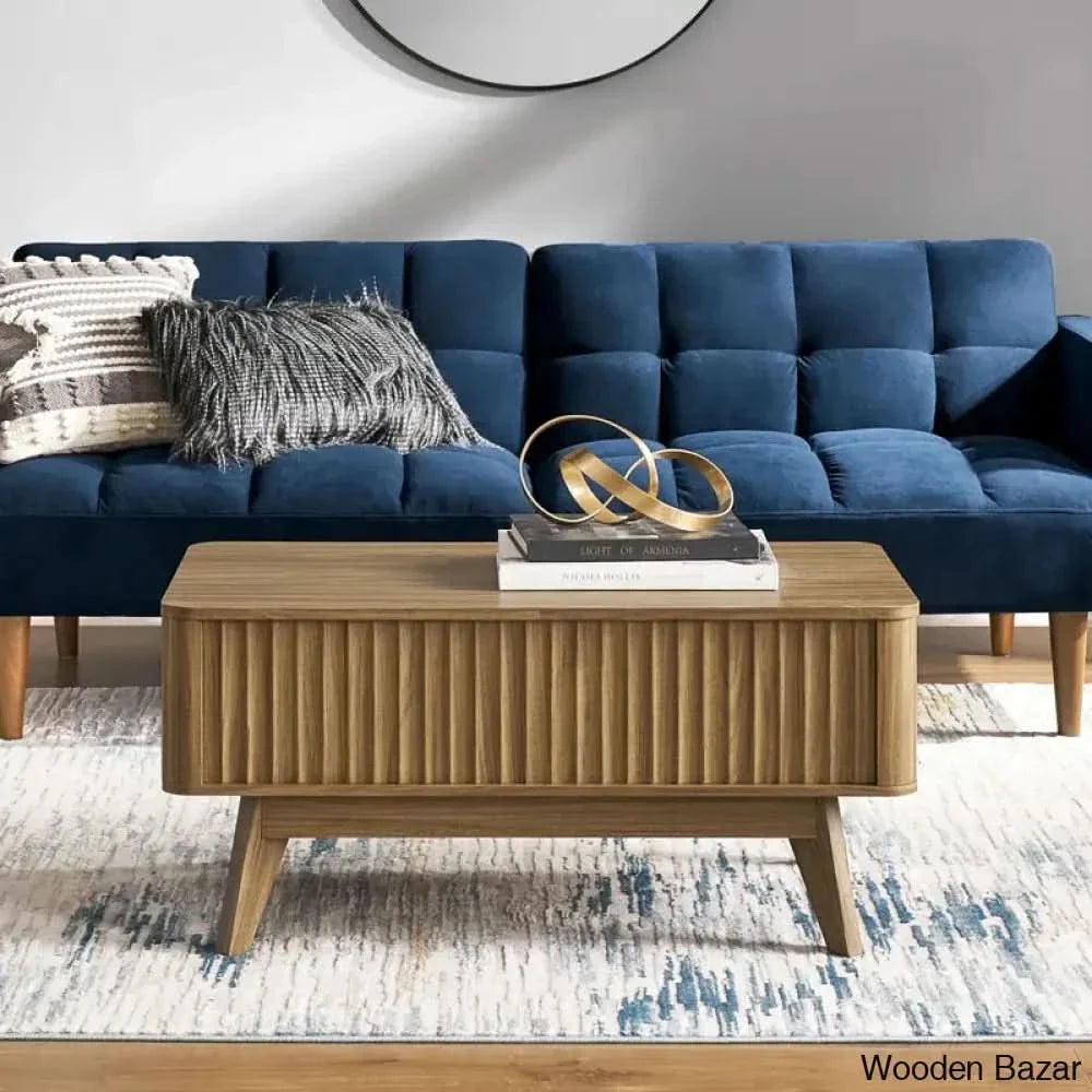 Dorcus Modern Coffee Table And Center Table - Craft Decor Natural Walnut