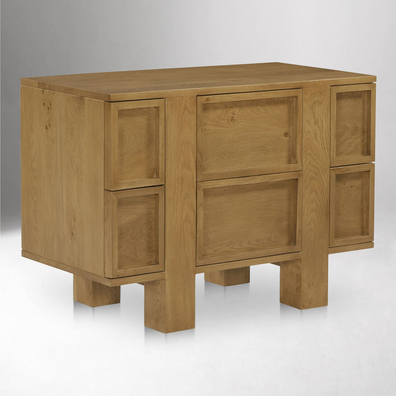 Lohamanus Dark Oak Bedside Table - Craft Decor