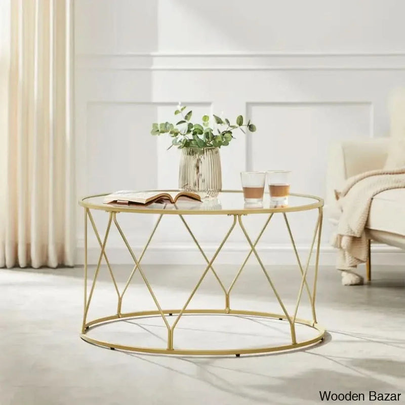 Doyntonc 33.1'' Gold Coffee and center Table