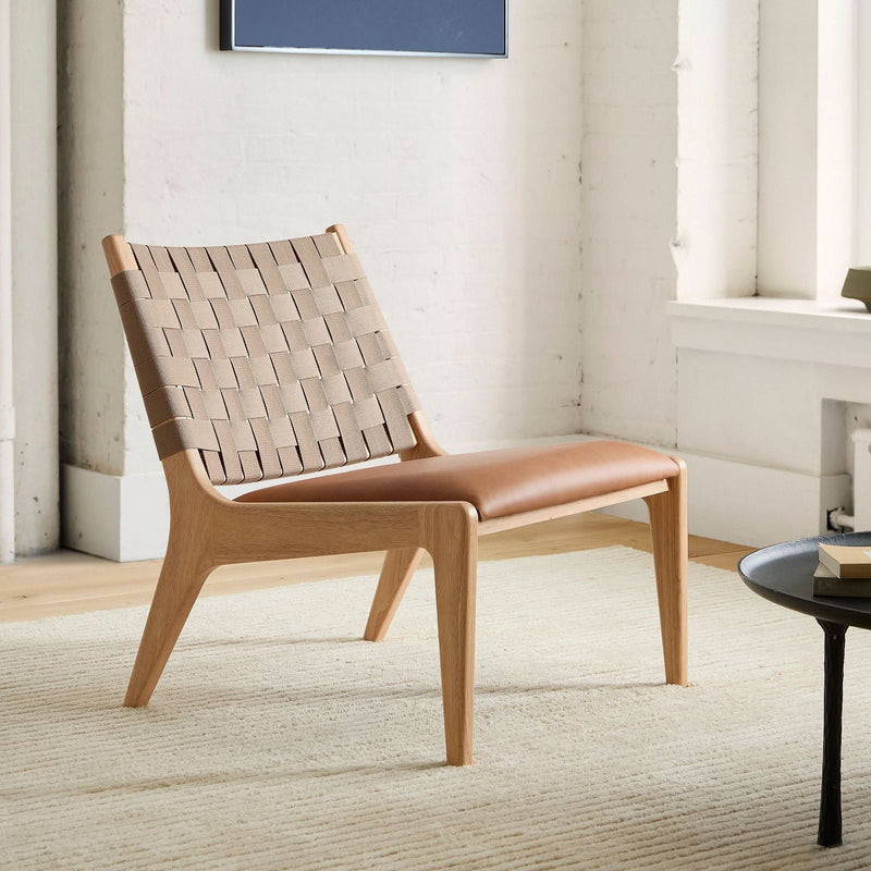 Qinnen Leather Slipper Chair - Craft Decor