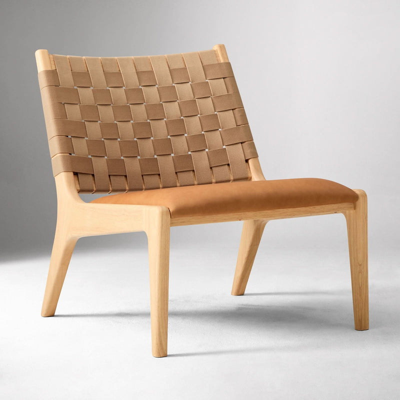 Qinnen Leather Slipper Chair - Craft Decor