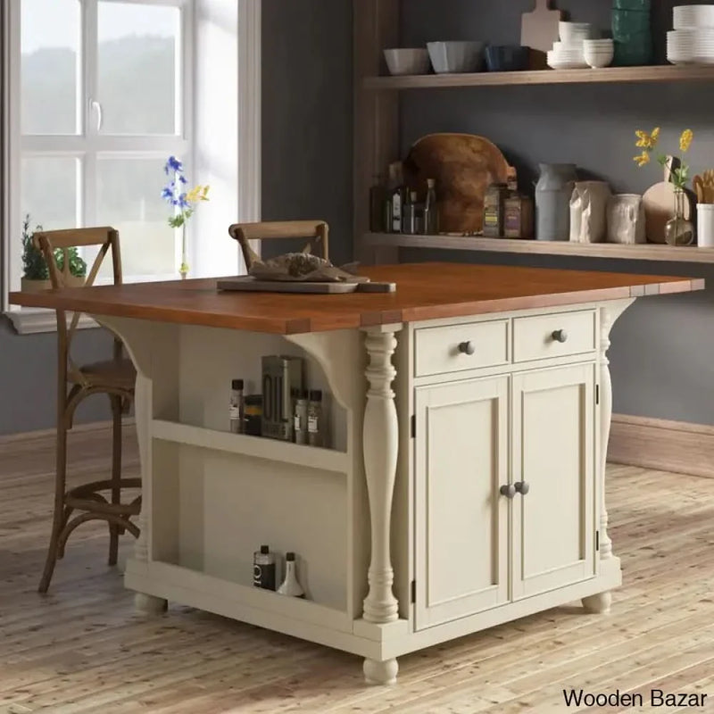 Edlin Wood Kitchen Island Kitchen trolley cart cabinet kitchen island with storage