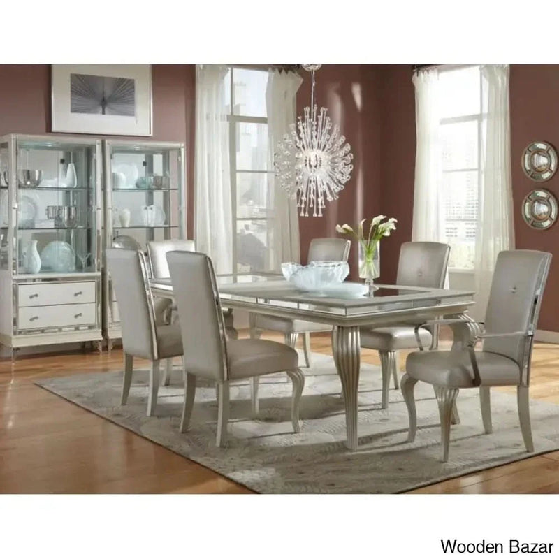 Elite Interior 6 Seater Extendable Dining Set - (Set of 7 ) Piece