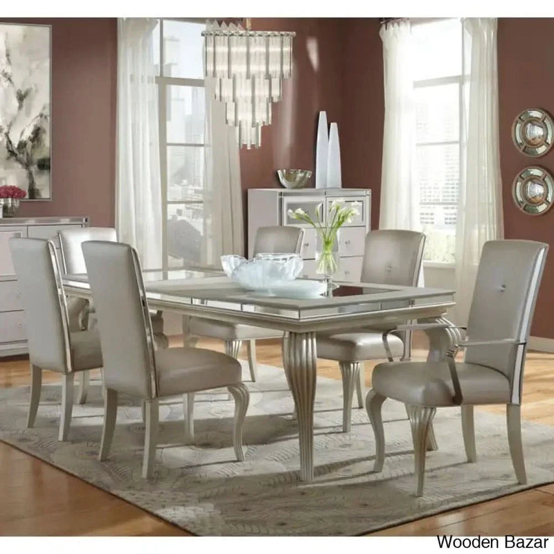 Elite Interior 6 Seater Extendable Dining Set - (Set of 7 ) Piece