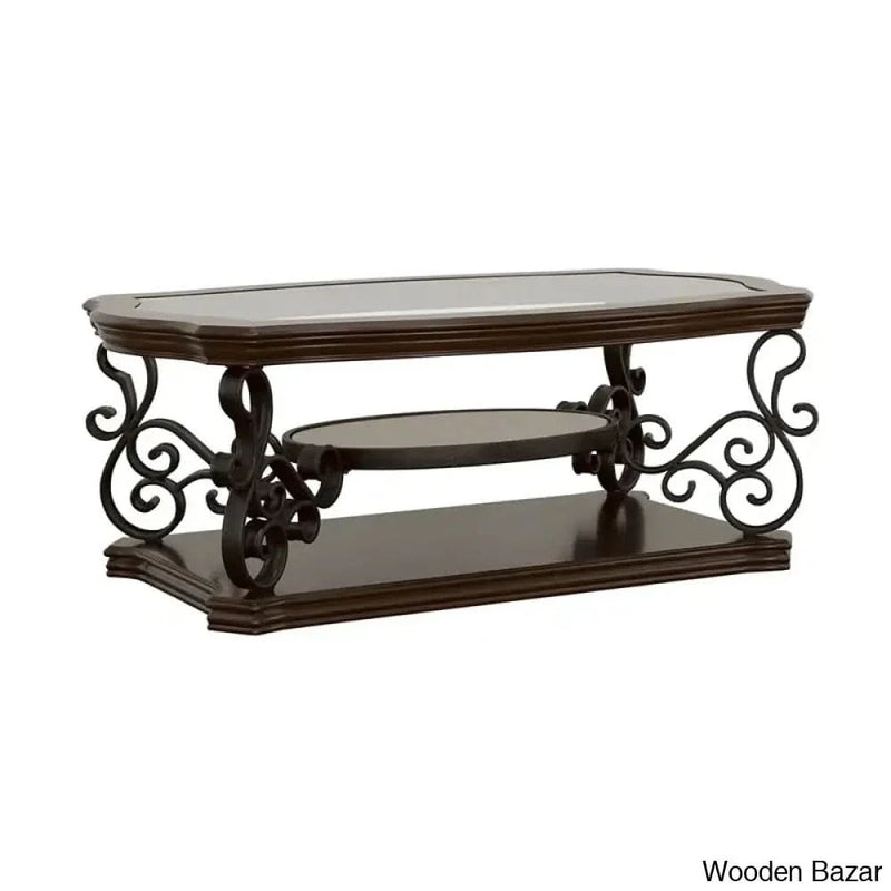 Elysianin Glass Top Coffee and center Table