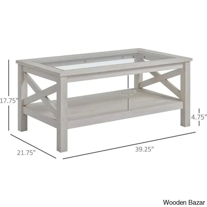Espinetino Glass Top Coffee and center Table