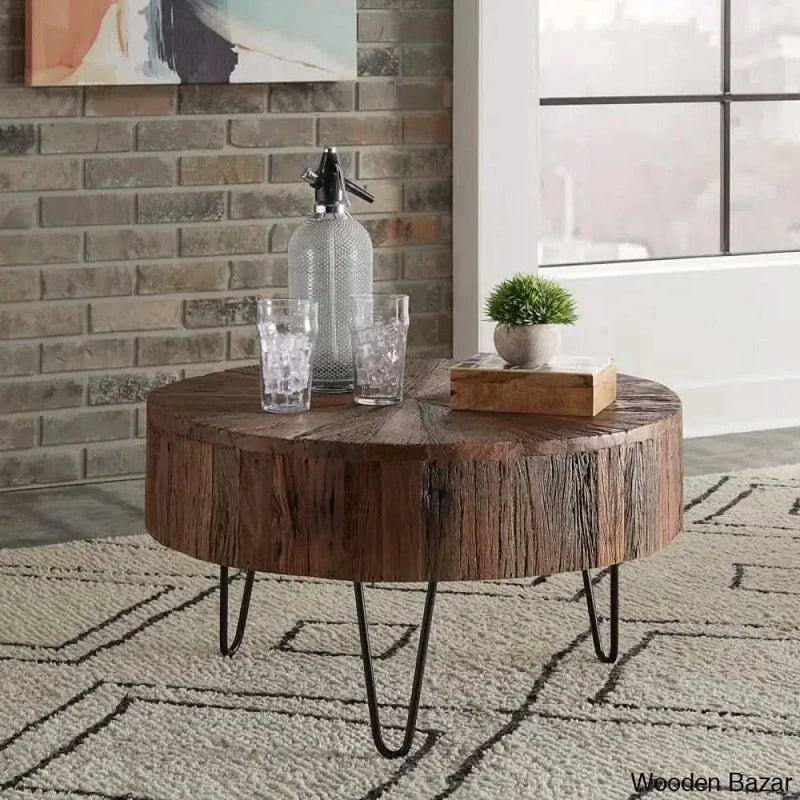 Everby Solid Wood Top Coffee Table and center table