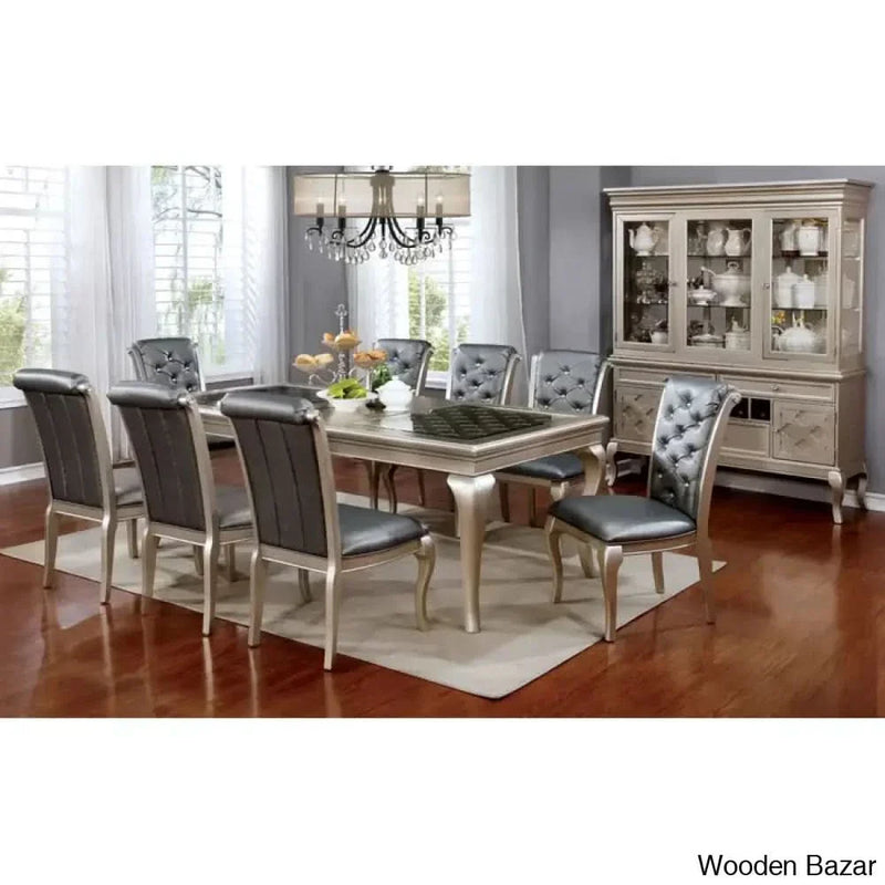 Falco New 8 Seater Extendable Dining Table Set - Craft Decor