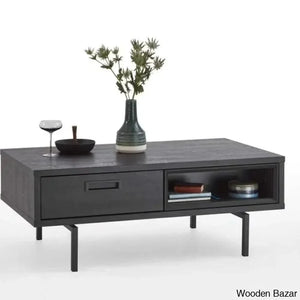 Ferw Inspired Living Black Finish Bookshelf And Coffee Table - Craft Decor Coffee Table