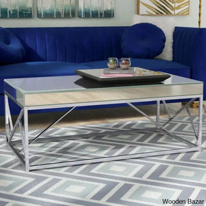 Floria Glass Top Coffee And Center Table Chrome