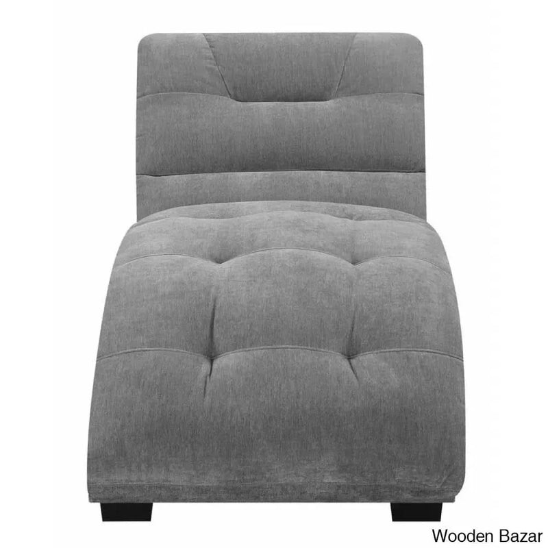 Fuhr Tufted Armless Chaise Lounge | Armless Recliner sofa
