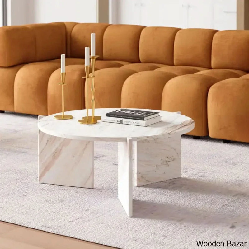 Geffnern Marble Top Coffee and center Table