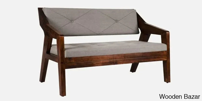 Grey 3-Seater Sofa With Premium Fabric - Wooden Bazar