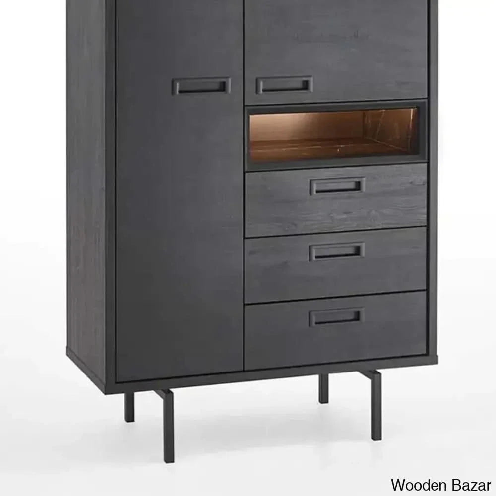 Grover Timeless Treasures Solid Wood Toledo Large Storage Cabinet