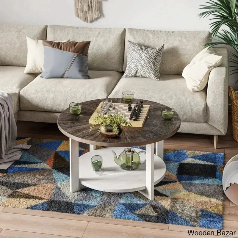 Gunnisoni Cross Legs Coffee and center Table with Storage