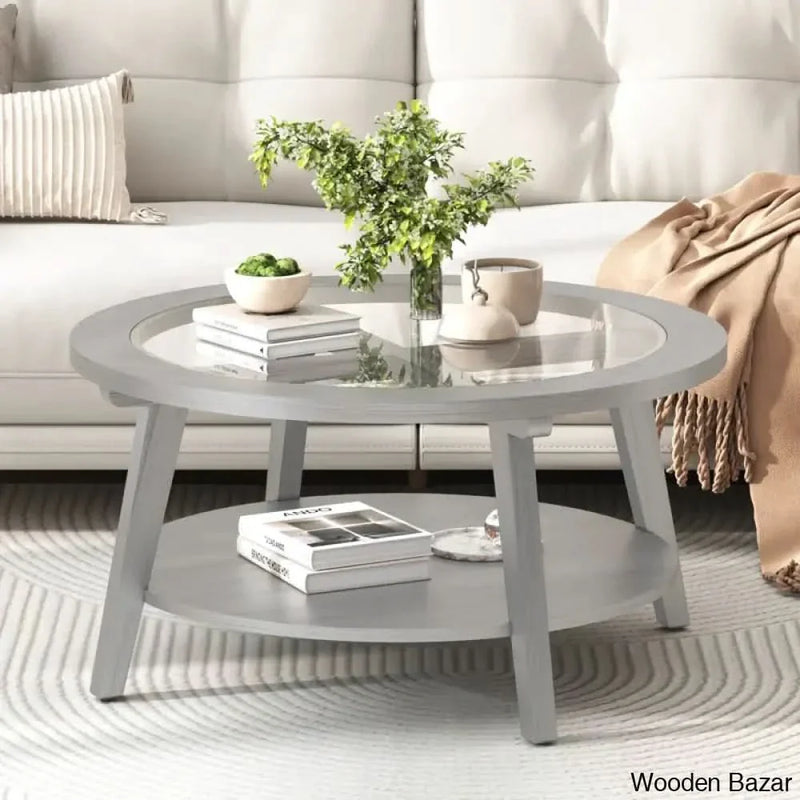 Hakimuddino Glass Top Coffee and center Table