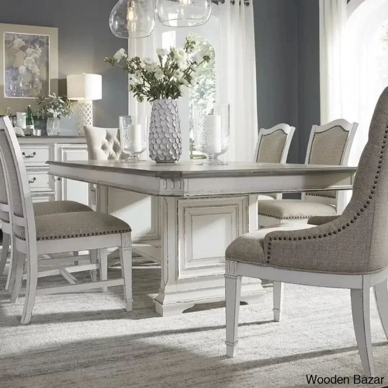 Hamas New Extendable Tufted Dining Table Set