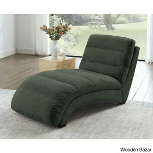 Hamingo New Upholstered Chaise Lounge - Craft Decor Dark Gray Corduroy