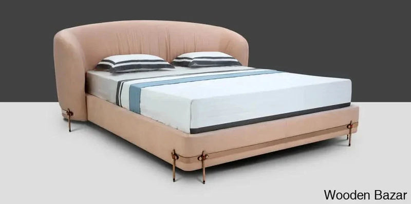 Hamster New Curved Design Bed With Metal Legs in light Pink Color