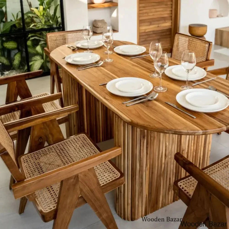Haris 6 Seater Dining Table Set - Craft Decor