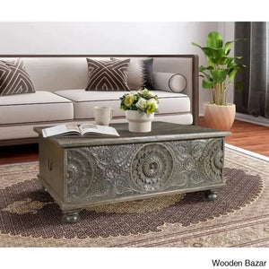 Harleen Solid Wood Coffee And Center Table Antique Black
