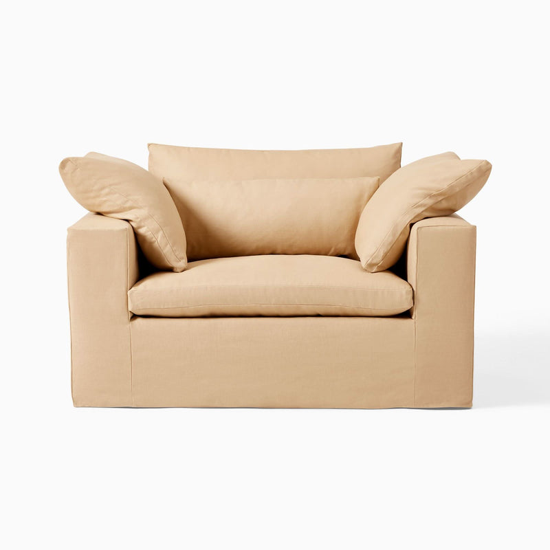 Qent Modular Skirted Slipcover Chair and a Half - Craft Decor