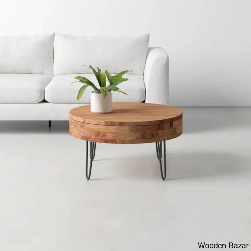 Heaton Solid Wood Coffee Table with Storage and center table